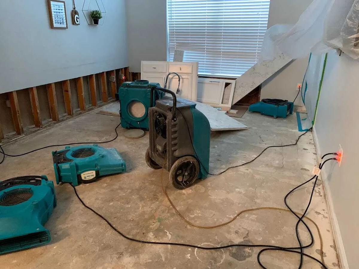 Dehumidifier in flood-cut room for Water Extraction & Removal in Buenaventura Lakes